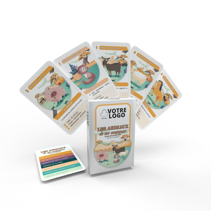 Jeux de 7 familles personnalisables - Différents thèmes Animaux de nos campagnes